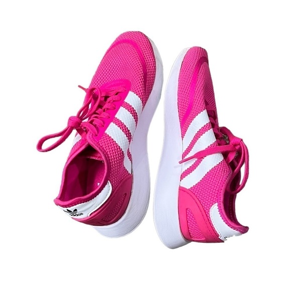 adidas Pink Cloudfoam Running Sneakers Size 4 Big Girl's - Picture 5 of 8